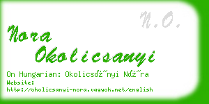 nora okolicsanyi business card